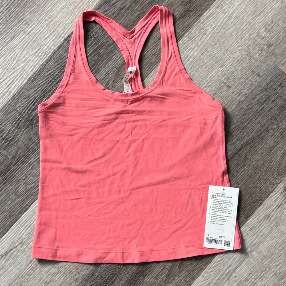 Coral Racerback Short Tank Top